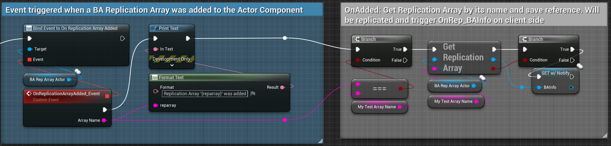 BA Replication Array set as variable